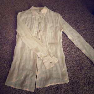 Barbara Bui linen button down shirt. Size Large